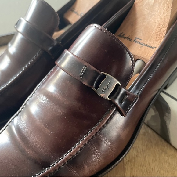 Ferragamo Men’s Slip-On Loafers - Dark Brown, Size 8D - Picture 5 of 12